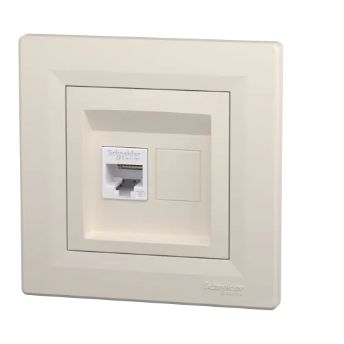 Розетка компьютерная RJ-45 кат.6, кремовый, EPH4700123 Schneider Asfora