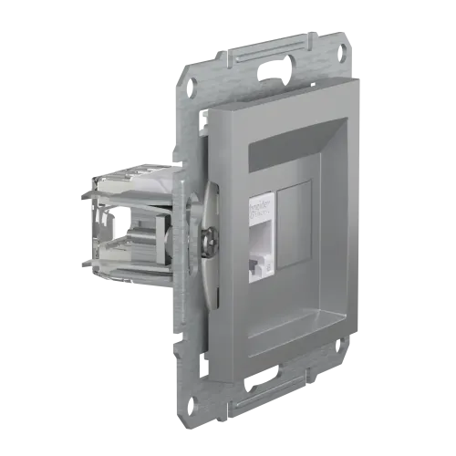 Розетка компьютерная RJ45 кат.6, алюминий, EPH4700161 Asfora Schneider