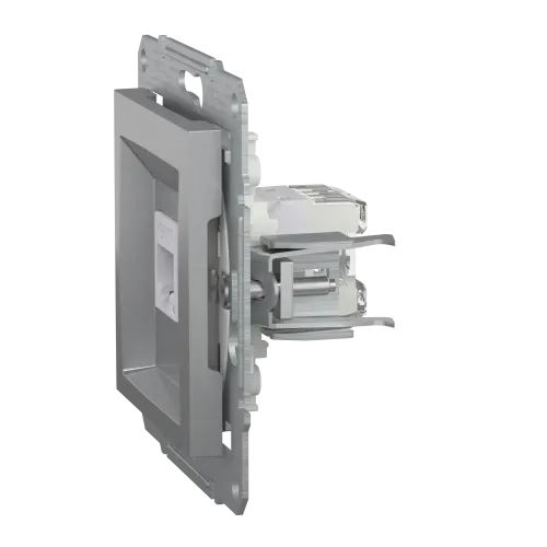Розетка компьютерная RJ45 кат.6, алюминий, EPH4700161 Asfora Schneider