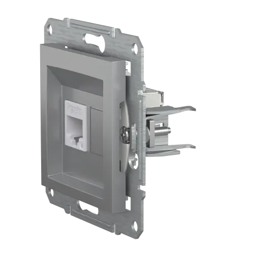 Розетка компьютерная RJ45 кат.6, алюминий, EPH4700161 Asfora Schneider