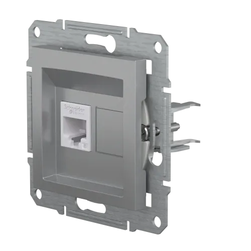 Розетка компьютерная RJ45 кат.6, алюминий, EPH4700161 Asfora Schneider