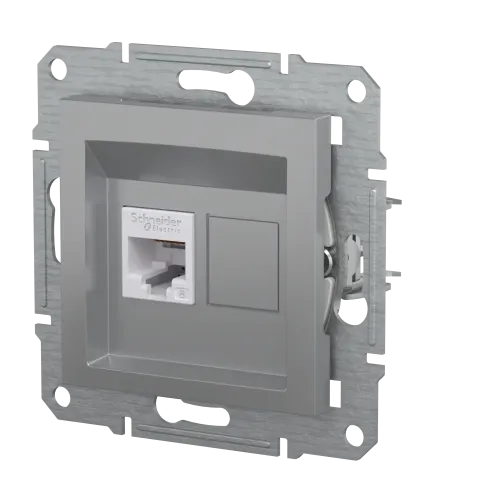Розетка компьютерная RJ45 кат.6, алюминий, EPH4700161 Asfora Schneider