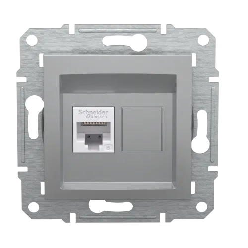 Розетка компьютерная RJ45 кат.6, алюминий, EPH4700161 Asfora Schneider