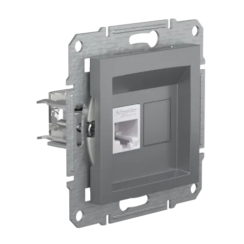 Розетка компьютерная RJ45 кат.6, сталь, EPH4700162 Asfora Schneider