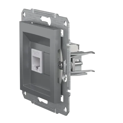 Розетка компьютерная RJ45 кат.6, сталь, EPH4700162 Asfora Schneider