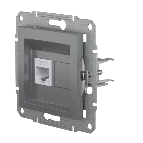 Розетка компьютерная RJ45 кат.6, сталь, EPH4700162 Asfora Schneider