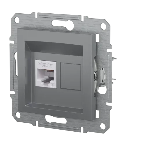 Розетка компьютерная RJ45 кат.6, сталь, EPH4700162 Asfora Schneider