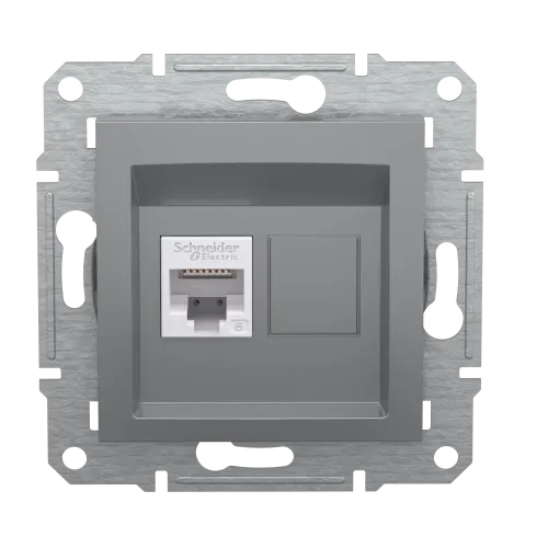 Розетка компьютерная RJ45 кат.6, сталь, EPH4700162 Asfora Schneider