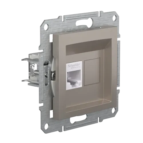 Розетка компьютерная RJ45 кат.6, бронза, EPH4700169 Asfora Schneider