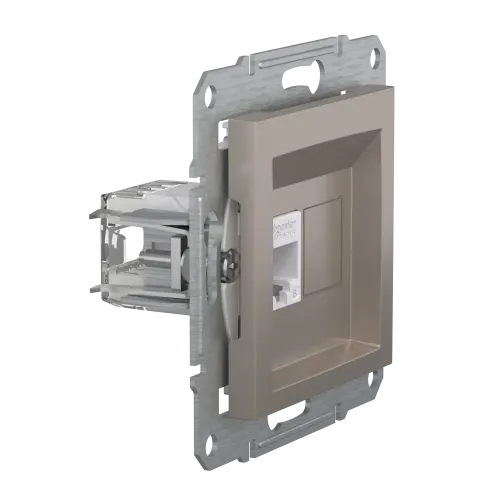 Розетка компьютерная RJ45 кат.6, бронза, EPH4700169 Asfora Schneider