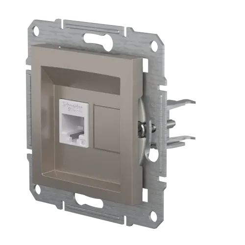 Розетка компьютерная RJ45 кат.6, бронза, EPH4700169 Asfora Schneider