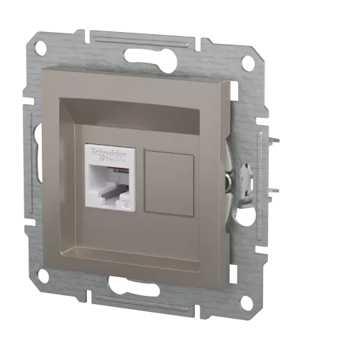 Розетка компьютерная RJ45 кат.6, бронза, EPH4700169 Asfora Schneider