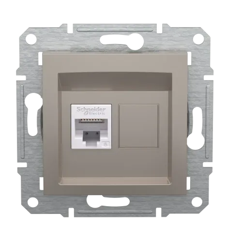 Розетка компьютерная RJ45 кат.6, бронза, EPH4700169 Asfora Schneider