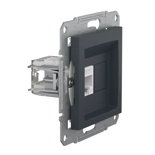 Розетка компьютерная RJ45 кат.6, антрацит, EPH4700171 Asfora Schneider