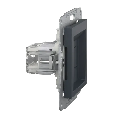 Розетка компьютерная RJ45 кат.6, антрацит, EPH4700171 Asfora Schneider