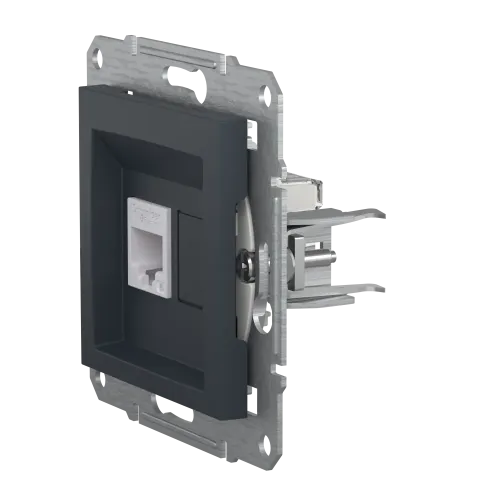 Розетка компьютерная RJ45 кат.6, антрацит, EPH4700171 Asfora Schneider