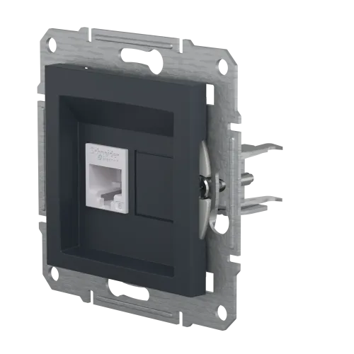Розетка компьютерная RJ45 кат.6, антрацит, EPH4700171 Asfora Schneider