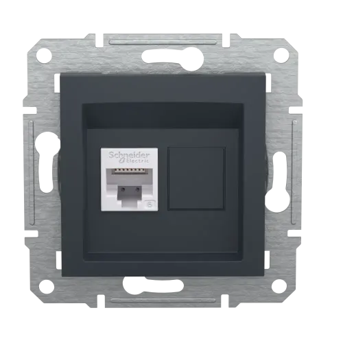 Розетка компьютерная RJ45 кат.6, антрацит, EPH4700171 Asfora Schneider