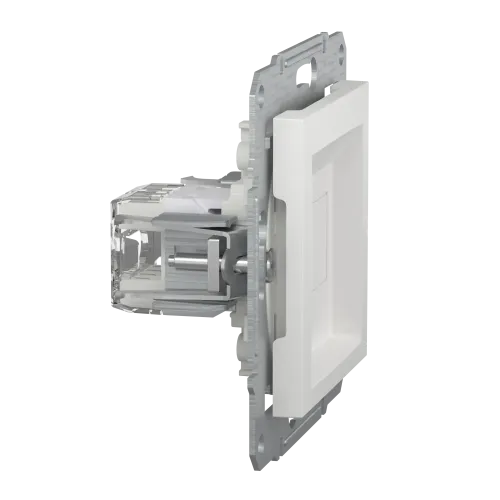 Розетка комп'ютерна RJ45 кат.6, білий, Schneider Asfora