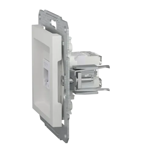 Розетка комп'ютерна RJ45 кат.6, білий, Schneider Asfora