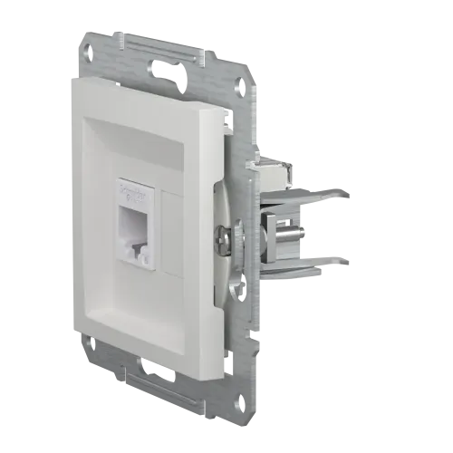 Розетка комп'ютерна RJ45 кат.6, білий, Schneider Asfora