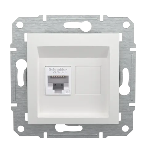 Розетка комп'ютерна RJ45 кат.6, білий, Schneider Asfora