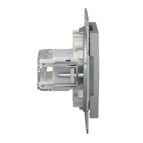 Розетка компьютерная RJ-45 кат. 6 двойная, алюминий, EPH4800161 Asfora Schneider