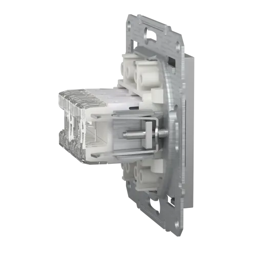 Розетка компьютерная RJ-45 кат. 6 двойная, алюминий, EPH4800161 Asfora Schneider