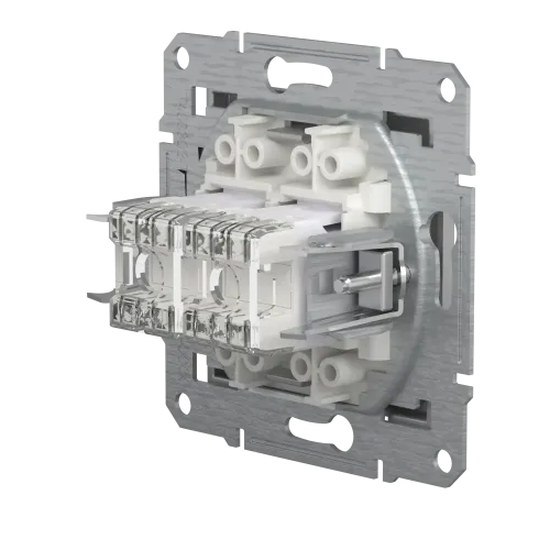 Розетка компьютерная RJ-45 кат. 6 двойная, алюминий, EPH4800161 Asfora Schneider