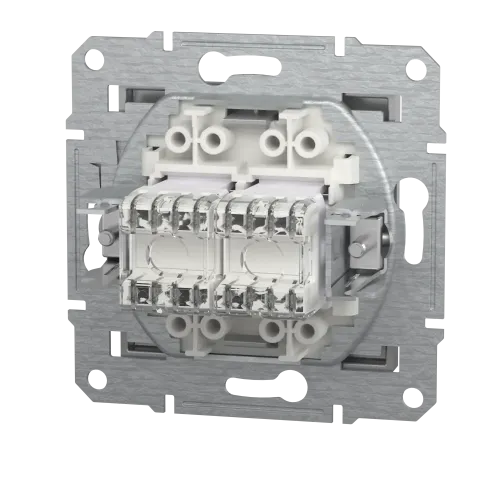 Розетка компьютерная RJ-45 кат. 6 двойная, алюминий, EPH4800161 Asfora Schneider
