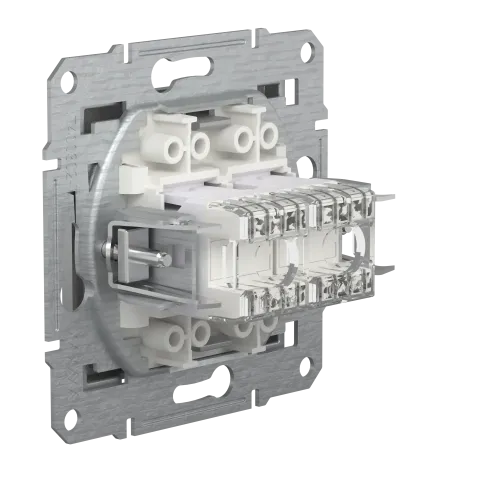 Розетка компьютерная RJ-45 кат. 6 двойная, алюминий, EPH4800161 Asfora Schneider