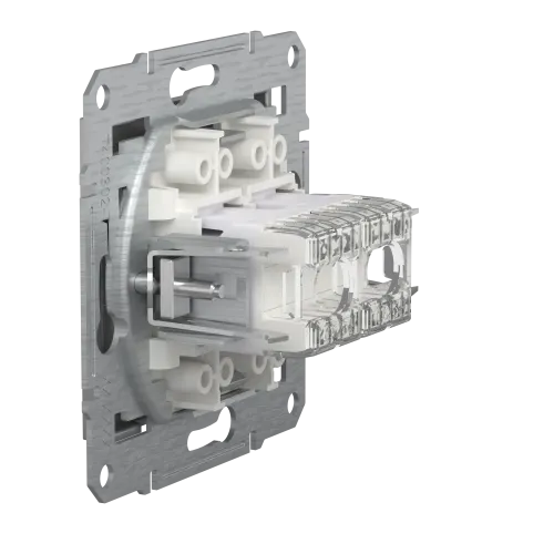 Розетка компьютерная RJ-45 кат. 6 двойная, алюминий, EPH4800161 Asfora Schneider