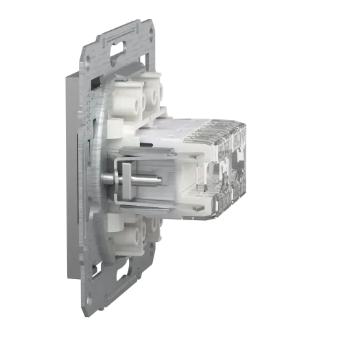 Розетка компьютерная RJ-45 кат. 6 двойная, алюминий, EPH4800161 Asfora Schneider