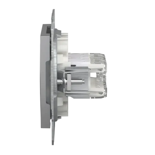 Розетка компьютерная RJ-45 кат. 6 двойная, алюминий, EPH4800161 Asfora Schneider