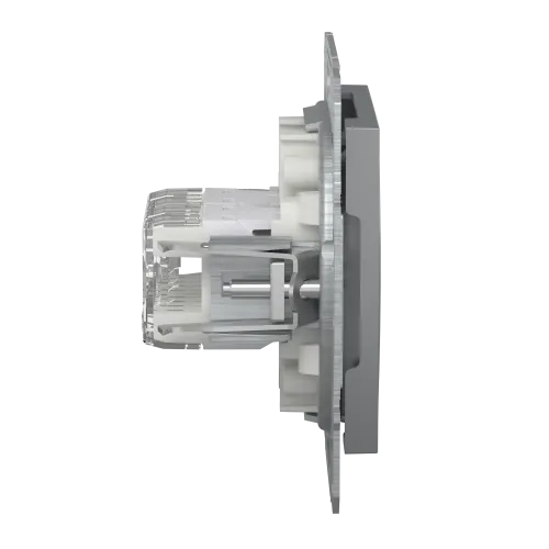Розетка комп'ютерна RJ-45 кат. 6 подвійна, сталь, EPH4800162 Asfora Schneider