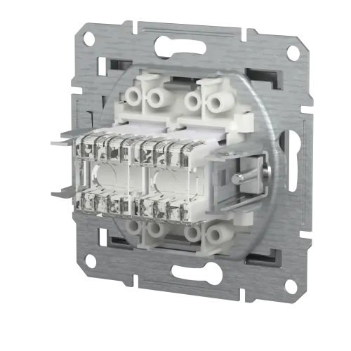Розетка комп'ютерна RJ-45 кат. 6 подвійна, сталь, EPH4800162 Asfora Schneider