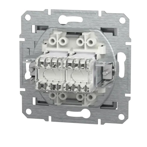Розетка комп'ютерна RJ-45 кат. 6 подвійна, сталь, EPH4800162 Asfora Schneider