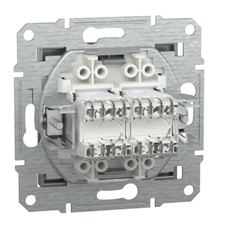 Розетка комп'ютерна RJ-45 кат. 6 подвійна, сталь, EPH4800162 Asfora Schneider
