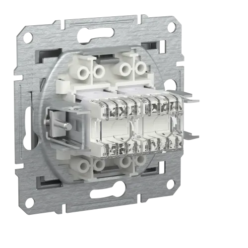 Розетка комп'ютерна RJ-45 кат. 6 подвійна, сталь, EPH4800162 Asfora Schneider