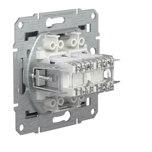 Розетка комп'ютерна RJ-45 кат. 6 подвійна, сталь, EPH4800162 Asfora Schneider
