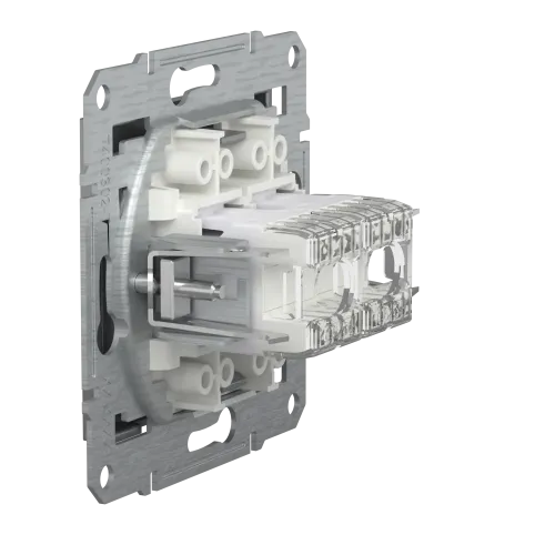 Розетка комп'ютерна RJ-45 кат. 6 подвійна, сталь, EPH4800162 Asfora Schneider
