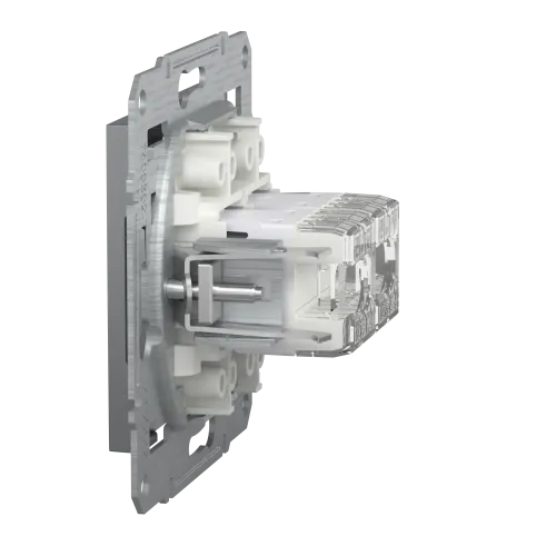 Розетка комп'ютерна RJ-45 кат. 6 подвійна, сталь, EPH4800162 Asfora Schneider