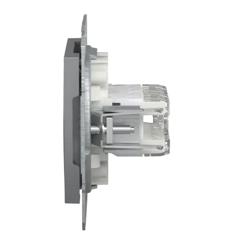 Розетка комп'ютерна RJ-45 кат. 6 подвійна, сталь, EPH4800162 Asfora Schneider