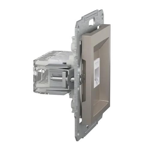 Розетка компьютерная RJ-45 кат. 6 двойная, бронза, EPH4800169 Asfora Schneider