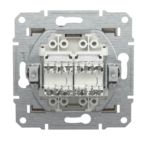 Розетка компьютерная RJ-45 кат. 6 двойная, бронза, EPH4800169 Asfora Schneider
