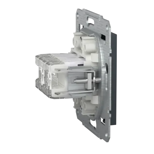 Розетка комп'ютерна RJ-45 кат. 6 подвійна, антрацит, EPH4800171 Asfora Schneider