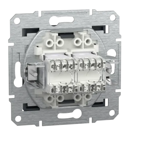 Розетка комп'ютерна RJ-45 кат. 6 подвійна, антрацит, EPH4800171 Asfora Schneider