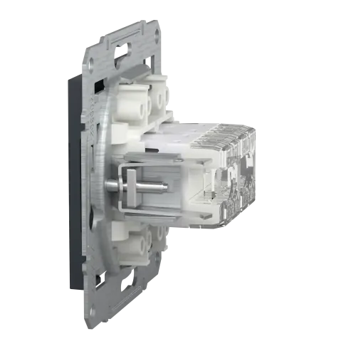 Розетка комп'ютерна RJ-45 кат. 6 подвійна, антрацит, EPH4800171 Asfora Schneider