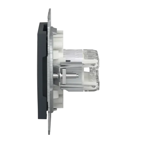 Розетка комп'ютерна RJ-45 кат. 6 подвійна, антрацит, EPH4800171 Asfora Schneider