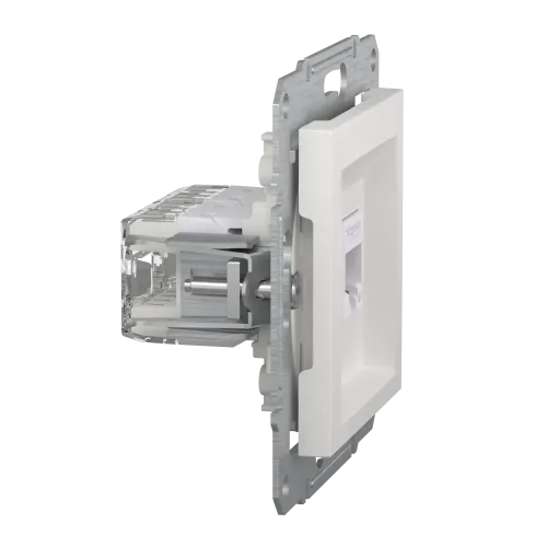 Розетка компьютерная RJ45 кат.6 двойная, белый, Schneider Asfora